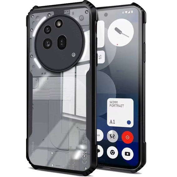 Θήκη για Nothing Phone 3A Pro, AntiDrop Hybrid, μαύρη