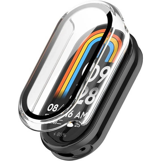 Θήκη 2σε1 + γυαλί μετριασμένο για Xiaomi Smart Band 10 / 9 / 8, μαύρη