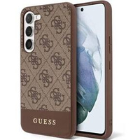 GUESS Θήκη για Samsung Galaxy S24+ Plus, 4G Bottom Stripe, καφέ