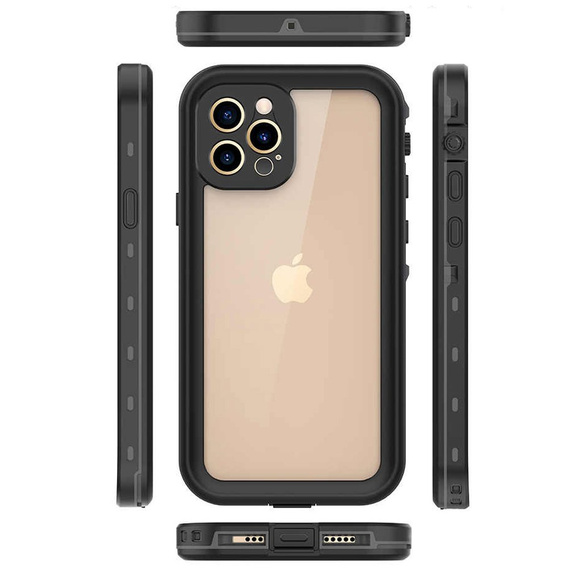 Αδιάβροχη θήκη IP68 για iPhone 12 Pro, Redpepper, μαύρη