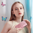 Θήκη με πτερύγιο για Motorola Edge 60 / 60 Fusion, Butterfly, ροζ rose gold