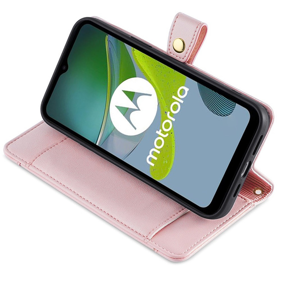 Θήκη με πτερύγιο για Motorola Moto G53 5G/ G23 4G/ G13 4G, Wallet Zipper Pocket, μαύρη