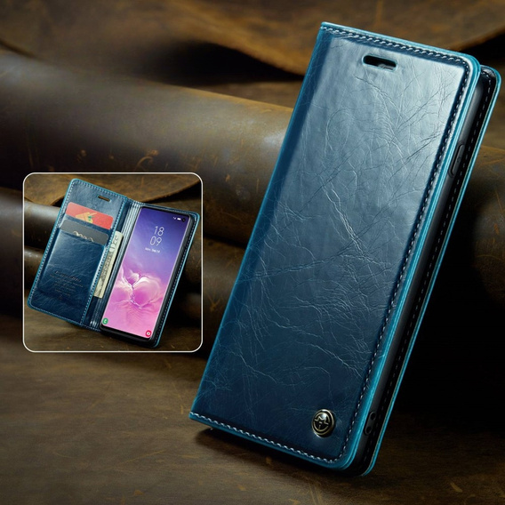 θήκη CASEME για Samsung Galaxy S10+ Plus, Waxy Textured, μπλε