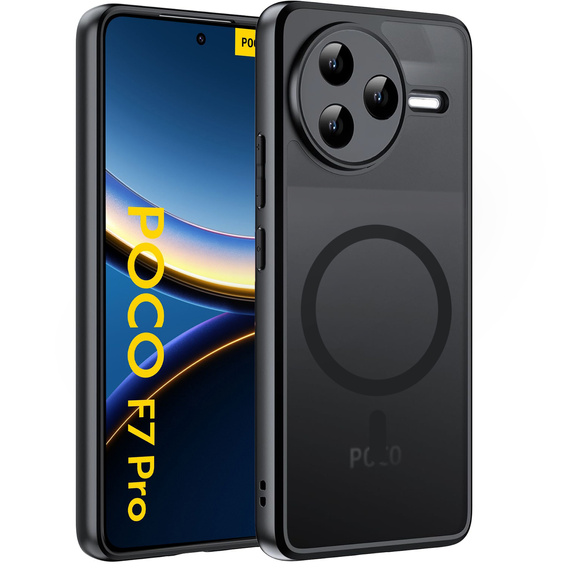 Θήκη για Xiaomi Poco F7 Pro, για MagSafe, ERBORD Μatt Case, μαύρη