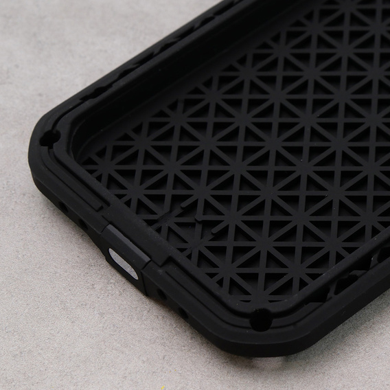 Love Mei Θήκη για iPhone 12 Pro, armored with glass, ασημένια