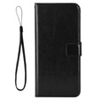 Θήκη με πτερύγιο για OnePlus 13R, Crazy Horse Wallet, μαύρη