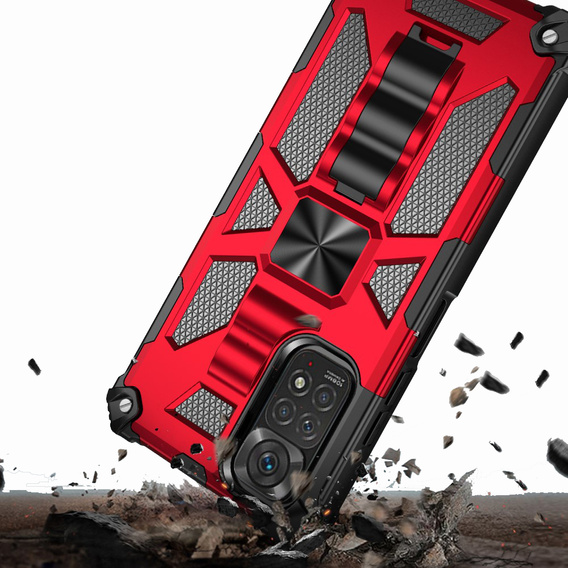 Θήκη για Xiaomi Redmi Note 11 / 11S, Armor Kickstand, κόκκινη