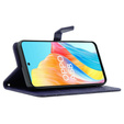 Θήκη με πτερύγιο για Oppo A58 4G, Mandala, μωβ
