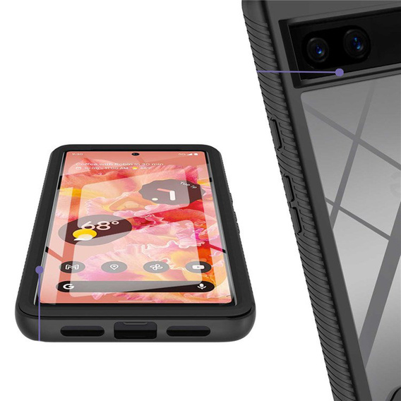 Θήκη για Google Pixel 7, Shockproof, με μεμβράνη, μαύρη