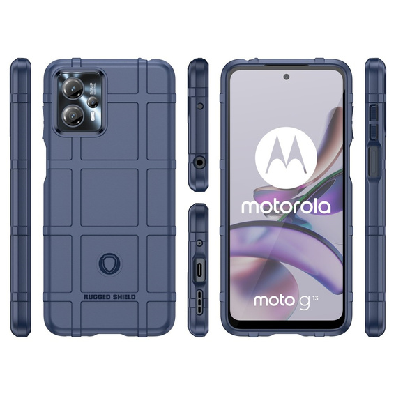 Θήκη για Motorola Moto G13 / G23, Rugged Shield, μπλε