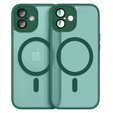 Θήκη για iPhone 16, για MagSafe, ERBORD Μatt Case, πράσινη + Γυαλί οθόνης