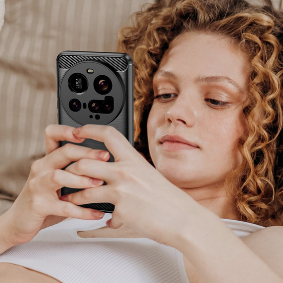 Θήκη για Xiaomi 15 Ultra, Carbon, μαύρη