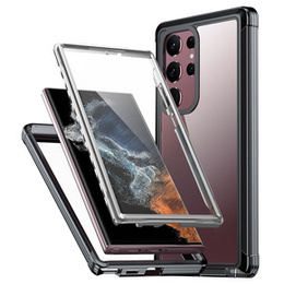 Θήκη για Samsung Galaxy S22 Ultra, Shockproof, με μεμβράνη, μαύρη