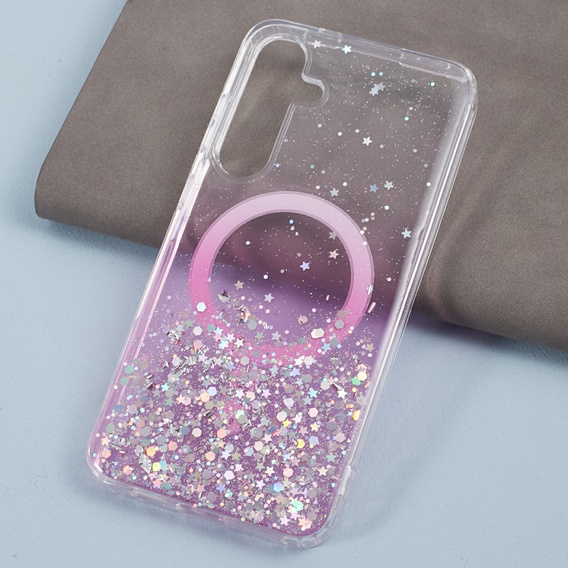 θήκη για Samsung Galaxy S24, Glittery, για MagSafe, ροζ