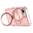 Η θήκη iPhone 16e, Glittery Magnetic Kickstand, ροζ