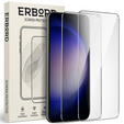2x Μετριασμένο γυαλί για Samsung Galaxy S23, ERBORD 9H Hard Glass στην οθόνη