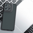 Θήκη για Xiaomi Redmi 15 5G / 4G, με προστασία κάμερας, διάφανη με μαύρες πλευρές