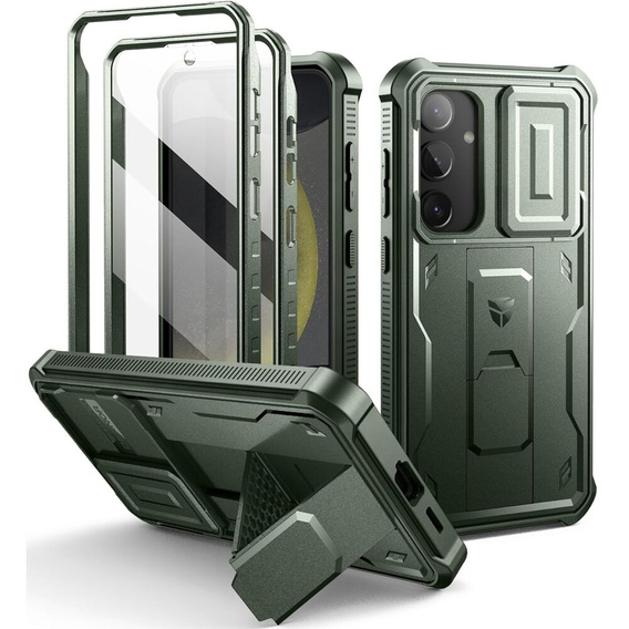 Θωρακισμένη θήκη για Samsung Galaxy S24 Plus, Dexnor Full Body (Two Frames), πράσινη