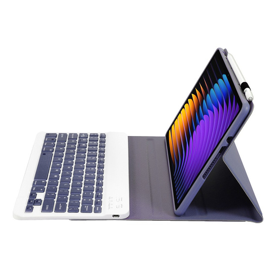 Θήκη με πληκτρολόγιο bluetooth για Xiaomi Pad 7 / 7 Pro, μωβ