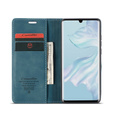 θήκη CASEME για Huawei P30 Pro, Leather Wallet Case, μπλε