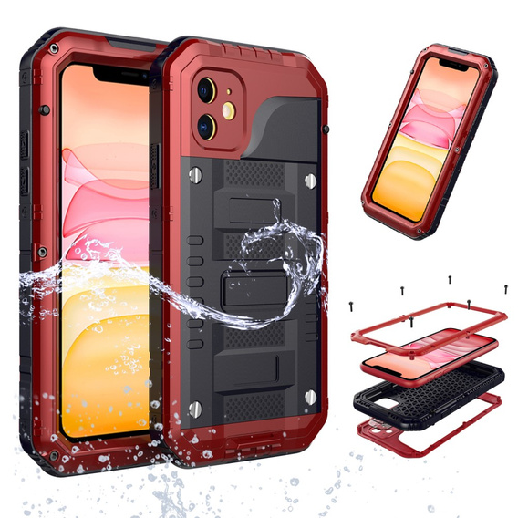 Θωρακισμένη θήκη για iPhone 11, R-JUST, κόκκινη