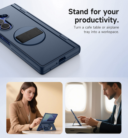 Θήκη Suritch με βάση 360° και ενσωματωμένη προστατευτική μεμβράνη οθόνης για Samsung Galaxy Z Fold7