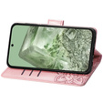 Θήκη με πτερύγιο για Google Pixel 8A, Butterfly, ροζ rose gold