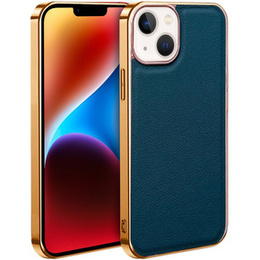 Θήκη για iPhone 14 Plus, Cowhide Leather, πράσινη