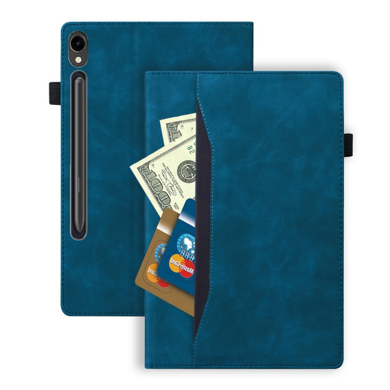 θήκη για Samsung Galaxy Tab S10 FE+ Plus, Classic, με υποδοχή γραφίδας, μπλε