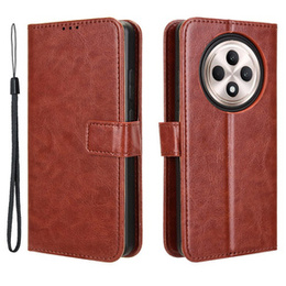 Θήκη με πτερύγιο για Oppo Reno 12FS / 12F, Crazy Horse Wallet, καφέ