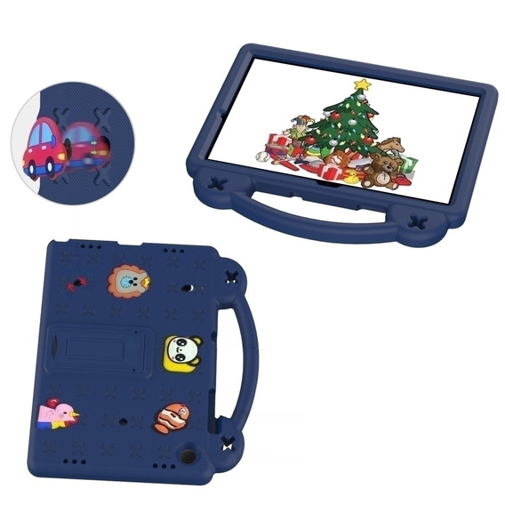 Παιδική θήκη για Samsung Galaxy Tab A9+, Cute Patterns, με βάση, σκούρο μπλε