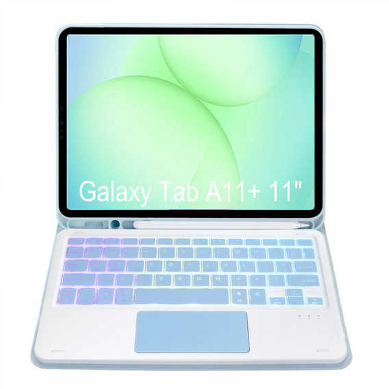 Θήκη με φωτιζόμενο πληκτρολόγιο Bluetooth και touchpad για Samsung Galaxy Tab A11+