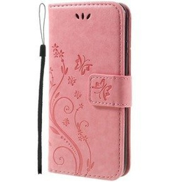 Θήκη με πτερύγιο για iPhone 7/8/SE 2020/SE 2022, Butterfly, ροζ