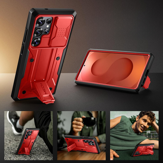 Ανθεκτική θήκη για Samsung Galaxy S25 Ultra – Tongate MECH Series Clip, Μαύρο