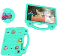 Παιδική θήκη για Samsung Galaxy Tab S6 Lite 10.4 2020/2022 / Tab A7 2020 T500 / T505 / Tab S6 T860/T865, Cute Patterns, με βάση, πράσινη