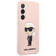 Karl Lagerfeld Θήκη για Samsung Galaxy S23+ Plus, Silicone Ikonik, ροζ