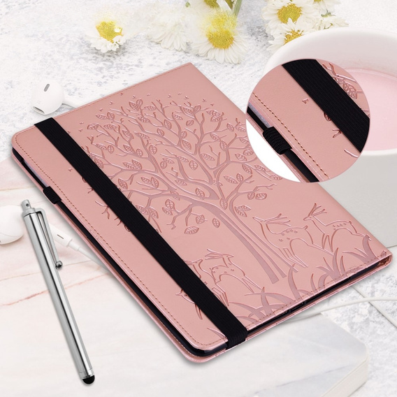 θήκη πτερύγιο για Huawei MatePad SE 10.4, tree, ροζ rose gold
