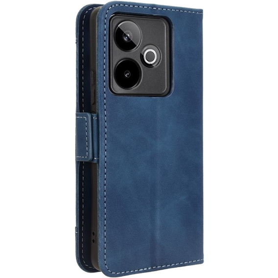 Θήκη με πτερύγιο για Realme GT 7 / 7T, Card Slot, σκούρο μπλε