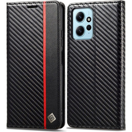Θήκη με πτερύγιο για Xiaomi Redmi Note 12 4G, Carbon LC.IMEEKE, μαύρη