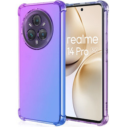 θήκη για το Realme 14 Pro 5G, Gradient Dropproof, Μωβ / μπλε