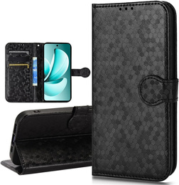θήκη πτερύγιο για Realme C71, Wallet Rhombus, μαύρη