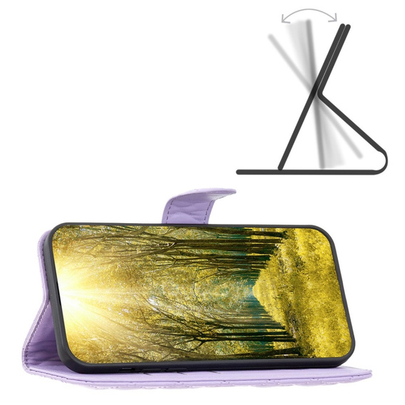Θήκη με πτερύγιο για Infinix Hot 40i, Wallet, BINFEN COLOR, μωβ