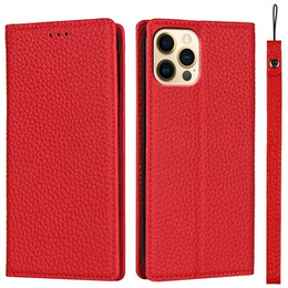 Δερμάτινη θήκη για iPhone 13 Pro, ERBORD Grain Leather, κόκκινη