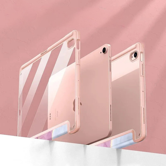 Θήκη για iPad 10.9" 2022 (10 gen.), Smartcase Hybrid, με χώρο για γραφίδα, Marble ροζ