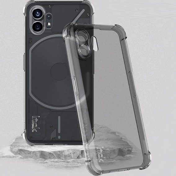IMAK Θήκη για Nothing Phone 2, Dropproof, διαφανής / μαύρη