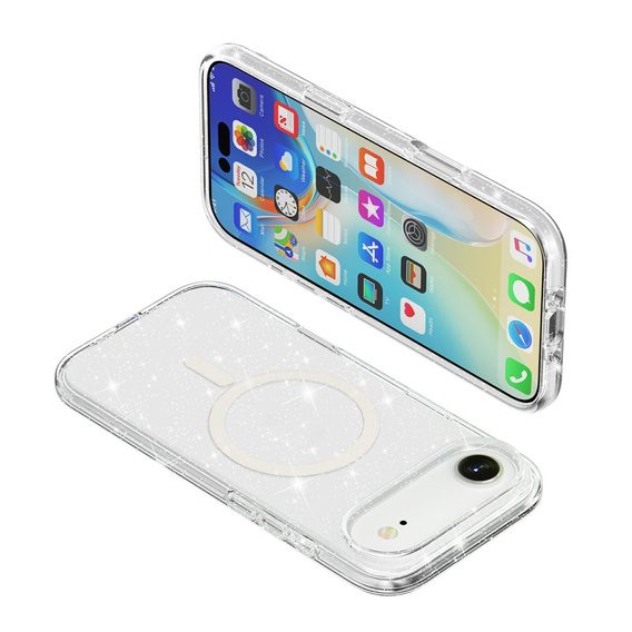 Θήκη για iPhone Air, για MagSafe, γυαλιστερή, διάφανη