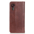 Θήκη για Samsung Galaxy Xcover 7, Wallet Litchi Leather, καφέ