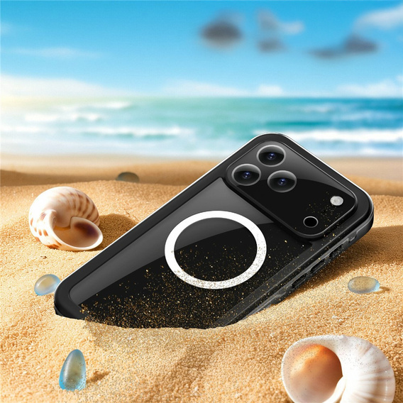 Θήκη για iPhone 17 Pro Max, αδιάβροχη IP68, SHELLBOX MagSafe, μαύρο