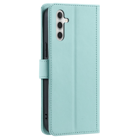 θήκη πτερύγιο για Samsung Galaxy S25, Rhombus Crossbody Leather, πράσινη
