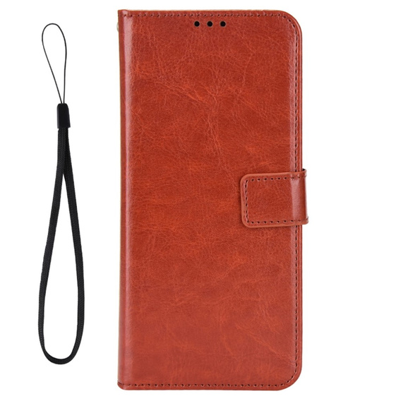 Θήκη με πτερύγιο για Motorola Edge 30 Neo 5G, Crazy Horse Wallet, καφέ